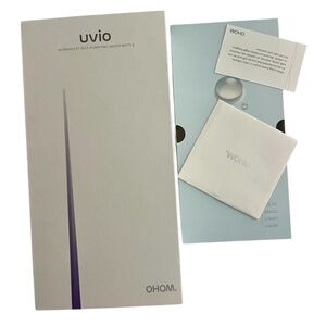 OHOM Uvio Ultraviolet Self-Purifying Water Bottle Charcoal Glacier White 16 oz